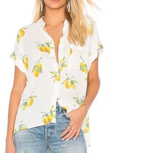 WHITNEY BUTTON DOWN IN WHITE LEMONS